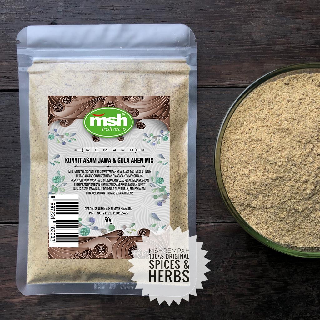 Cúrcuma Tamarindo y Palm Sugar Drink Mix Polvo 50g natural herbal