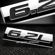 METAL EMBLEM CAR BUMPER TRUNK FENDER DECAL LOGO BADGE CHROME BLACK 6.2L 6.2 L