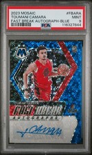 2023 Panini Mosaic Fast Break Autographs Toumani Camara #FBARA Blue PSA 9
