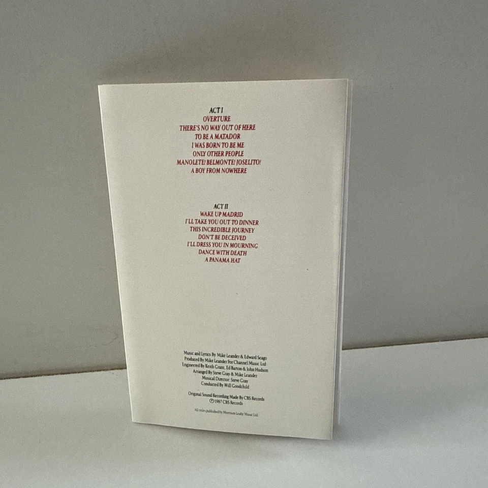 MATADOR THE MUSICAL STORY OF THE LIFE OF EL CORDOBES cassette tape album 03a - Image 2 of 3