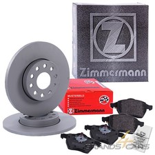 ZIMMERMANN BREMSSCHEIBEN + BELÄGE HINTEN FÜR AUDI 80 CABRIO B4 1.8-2.8 91-00