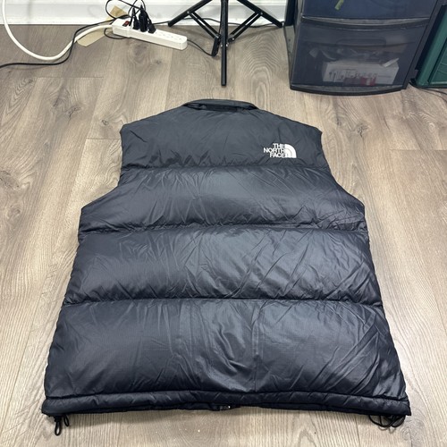 The North Face Nuptse Puffer Vest Men Vintage 700 Goose Down Black Mens L - Picture 8 of 12