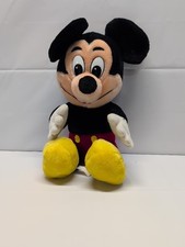 Vintage Disney Mickey Mouse Stuffed Animal Plush Plastic Eyes Disneyland Mickey