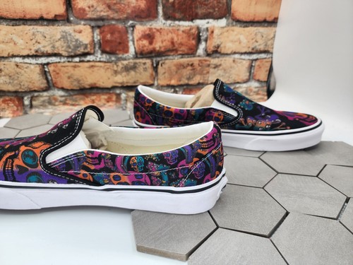 Vans Classic Slip On Trippy Skulls Drip Black Gr. US 11 Herren Neu Psychedelic - Bild 7 von 9
