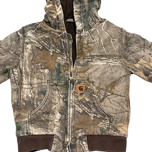 CARHARTT Realtree Camo Jacket Youth Small 7/8 Multi Color ✅ - Picture 2 of 11
