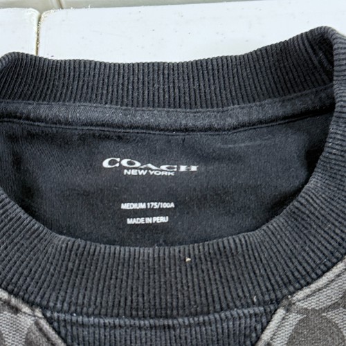 Coach Mix Media Sweatshirt Herren mittelgrau Pullover Rundhals Logo AOP Sweater - Bild 3 von 12