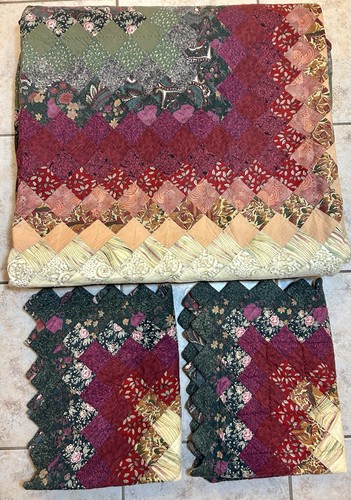 Vintage Donna Sharp signiert 2001 Gewürz Briefmarke King 94" x 102" Quilt & Shams - Bild 6 von 18