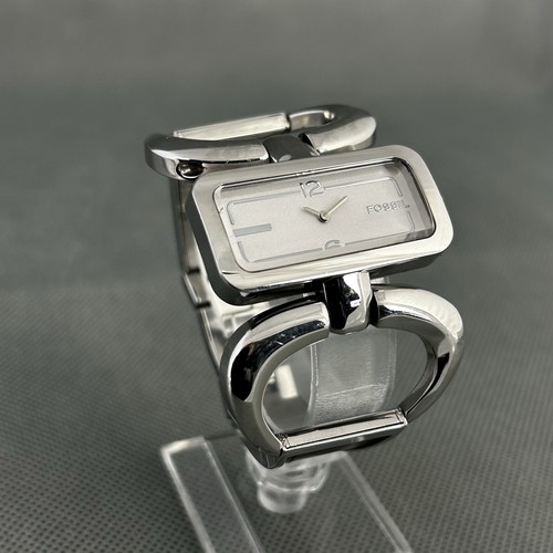 Fossil Womens Watch ES-1853 Silver S.Steel Rectangle ES1853 Brown New Battery - Picture 14 of 16