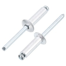 25Pcs 1/4"x3/4" Aluminum Blind Rivets, Dome Head Long Split Rivets, Silver