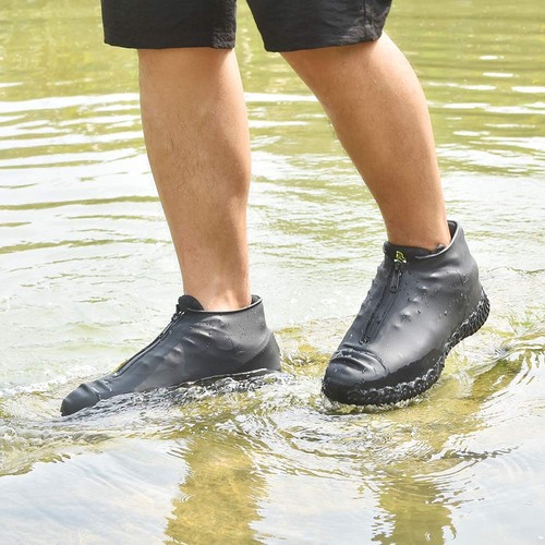 Shiwely Silicone Waterproof Shoe Covers, Upgrade Reusable Overshoes with Zipp... - Picture 6 of 7