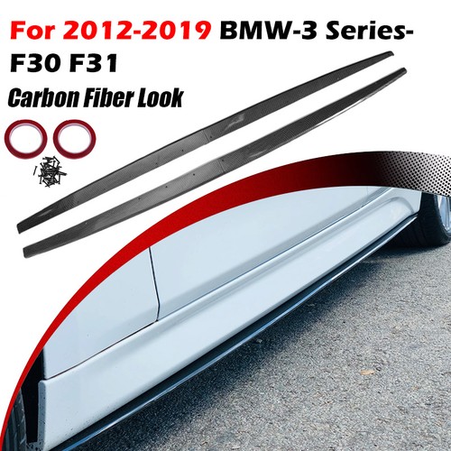 Hojas de extensión de faldón lateral estilo carbono para BMW Serie 3 F30 F31 335i 2012-2018 - Imagen 1 de 11