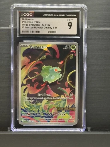 Pokémon Bulbasaur 2025 Mega Evolution 133/132 CGC 9 *Stamped*