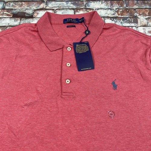 Polo Ralph Lauren Polo Shirt Adult XXL Red Classic Fit Preppy Casual Mens - Picture 2 of 11