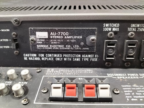 Sansui Au-7700 Integrated Amplifier #BE01498 - Picture 11 of 12