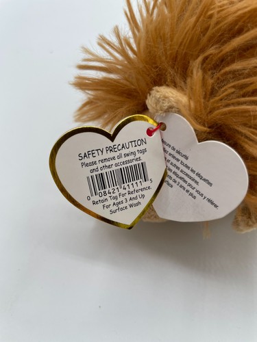 Nuevo Ty Beanie Babies Herbert Hedgehog Marrón Peluche Esponjoso Peludo 6" 2014 - Imagen 11 de 13