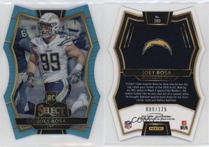 2016 Select Premier Level Die-Cut Light Blue Prizm /125 Joey Bosa #181 Rookie RC