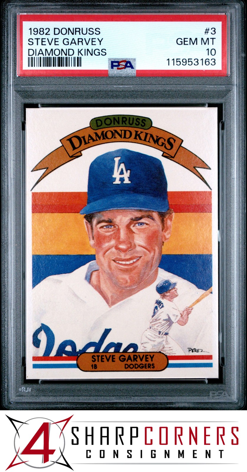 1982 DONRUSS DIAMOND KINGS #3 STEVE GARVEY DODGERS PSA 10