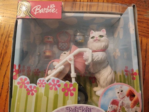 Rare - Barbie Posh Pets / White Cat 2003 / New In Box - Picture 6 of 7