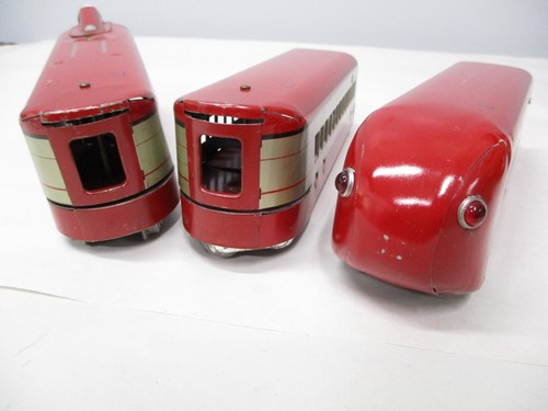 Marx M10000 UP Streamliner Red, Silver Litho Elec As Is Prewar O gauge X6837 - Picture 10 of 15