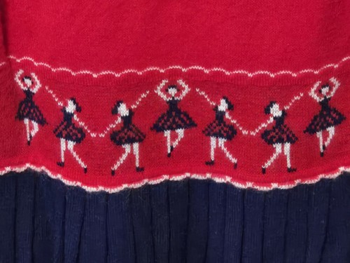 Vintage 1970s Child's Sweater Dress Size 6/7 St. Michael Made in Great Britain - Picture 6 of 15