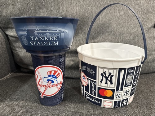 New York Yankees Yankee Stadium Popcorn Huhn Tender Eimer mit Tasse & Tablett Posten