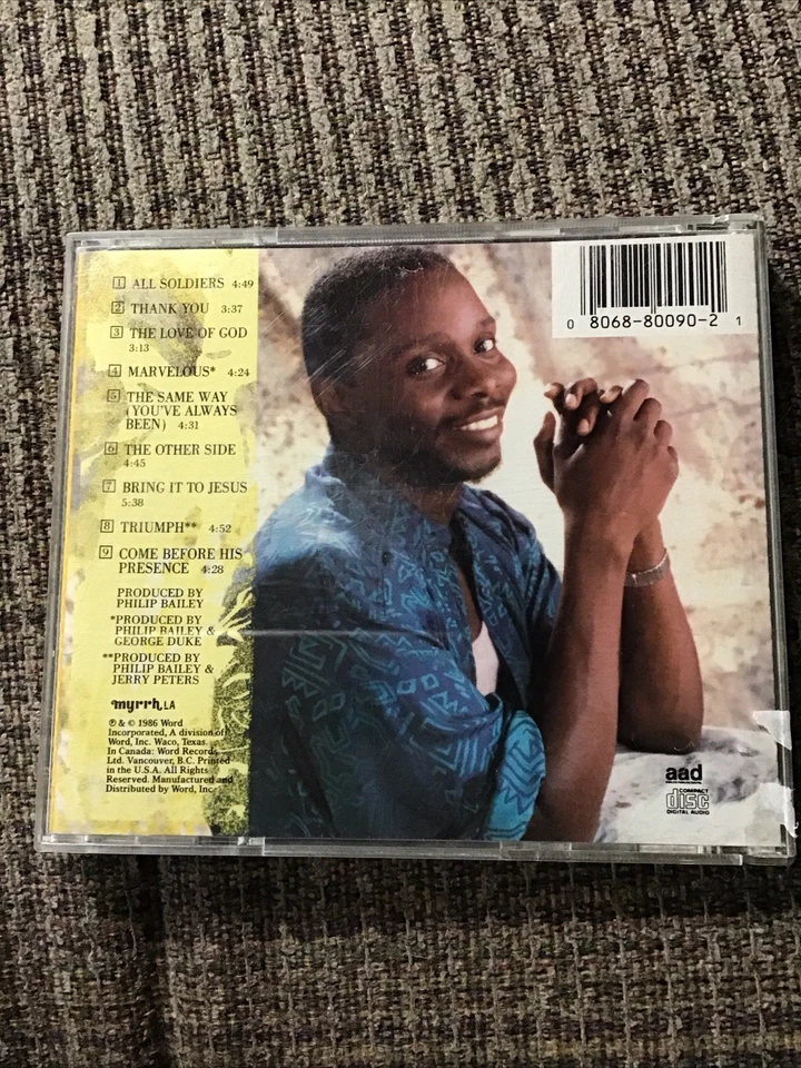 PHILIP BAILEY TRIUMPH 1986 OOP CD MYRRH LA PRINT 9TRX Foto 2 de 4