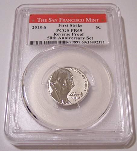 2018 S Jefferson Nickel Reverse Proof PR69 PCGS First Strike SF Mint Label - Bild 1 von 2