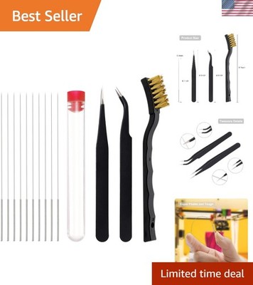 13-Piece 3D Printer Nozzle Cleaning Kit with Precision Tools & Tweezers