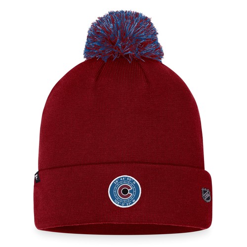 Men's Fanatics Burgundy Colorado Avalanche 2023 NHL Draft Cuffed Knit Hat with - Picture 2 of 2