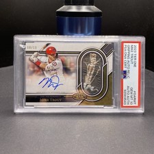 2023 Topps Tier One Gripping Auto Relics /10 Mike Trout #GAR-MT PSA 10 Auto