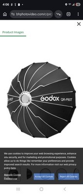 Godox QR-P90T 35.4'' Quick Release Parabolic Softbox with Bowens Mount