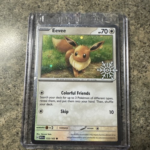 SEALED Eevee 133/165 Sv: Scarlet & Violet 151 Holiday Stamped Reverse Holo - Picture 2 of 4
