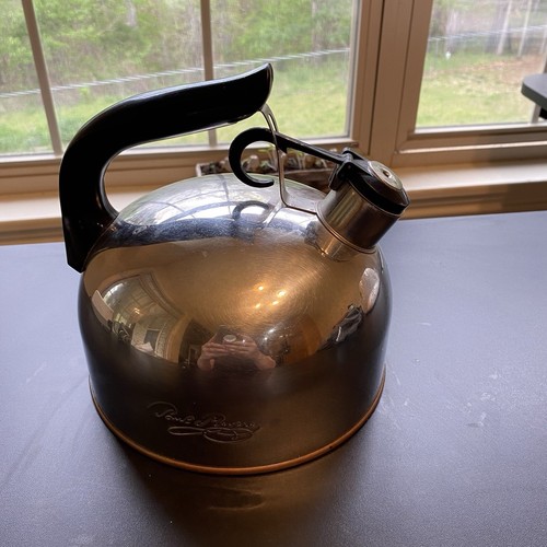 Vintage Paul REVERE WARE 1801 Whistling Tea Kettle Pot Copper Bottom CU05 - Picture 4 of 7
