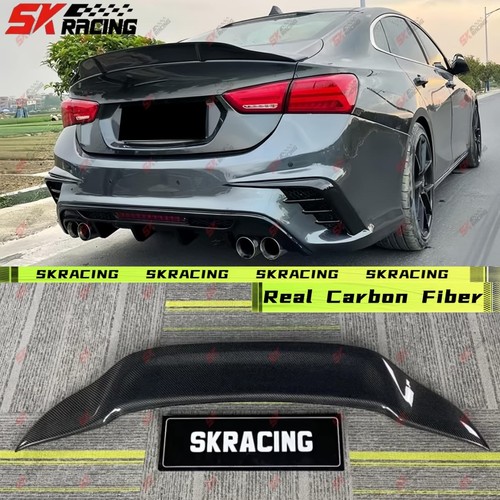 For Chevrolet Malibu 16-25 Unpainted FRP/Carbon Fiber Rear Duckbill Spoiler Wing - Picture 1 of 20