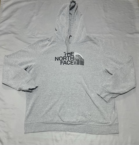 North Face Sweater Mens 2XL Gray Half Dome Hoodie Heathered Sweatshirt Adult XXL - Picture 1 of 12