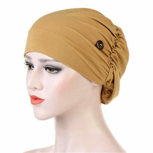 Turbante perdita capelli testa donna berretto chemio musulmano copertura cancro cappello sciarpa testa - Foto 15 di 28