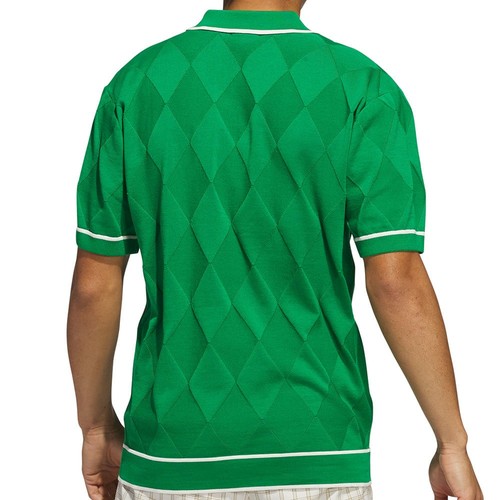 Men's adidas Originals Argyle Knit Polo - Picture 3 of 25