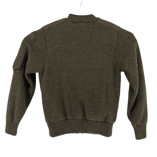 Schott Brothers NYC Roger MA-1 Wool Blend Military Sweater Jacket Green Sz Small - Picture 6 of 11
