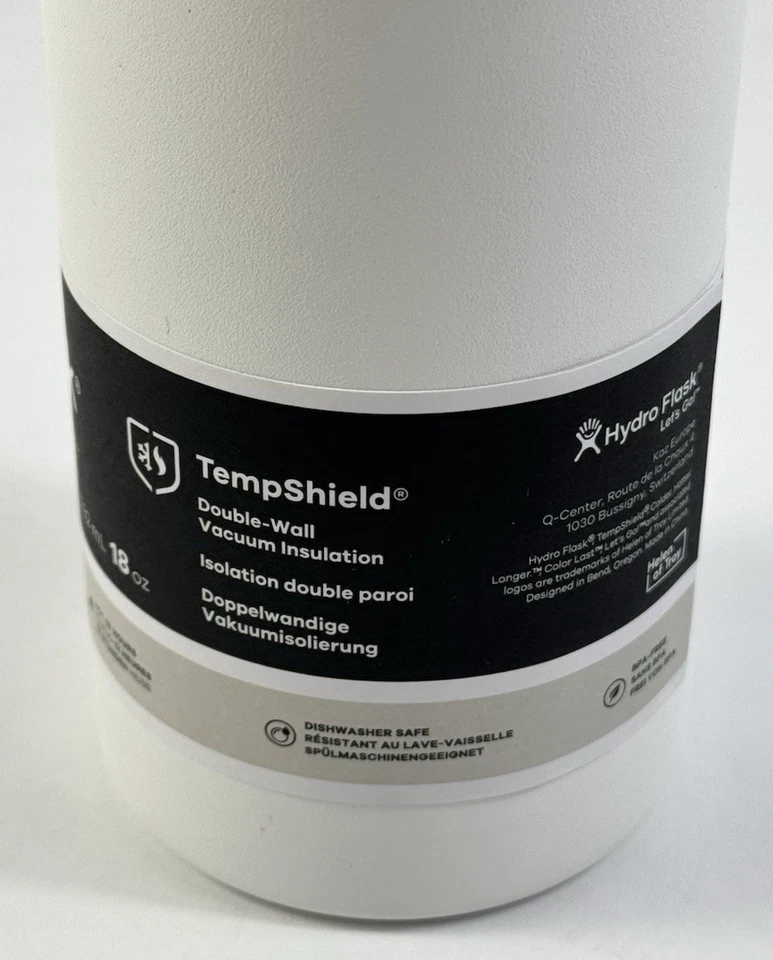 HYDRO FLASK Trinkflasche 532ml Thermoflasche Isolierte Wasserflasche Weiß NEU OV - Bild 4 von 4