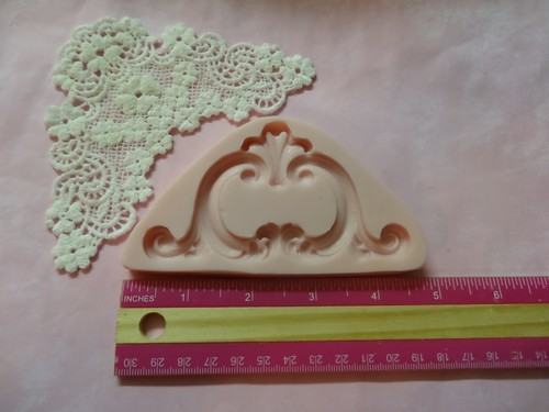 Triangle Scroll silicone mold fondant cake decorating APPROVED FOR FOOD - Picture 2 of 4