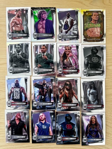 WWE Topps Chrome 2025 Bundle (16 Karten) Sepia, AG, Prism