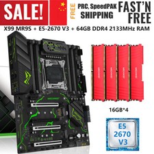 X99 Motherboard LGA 2011-v3  Intel Xeon E5 2670 V3 CPU 64G DDR4 2133MHz ECC RAM