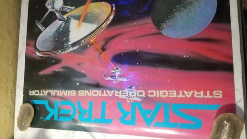 Sega Star Trek original promotional poster from 1983 SEGA Simulator Great - Picture 2 of 10
