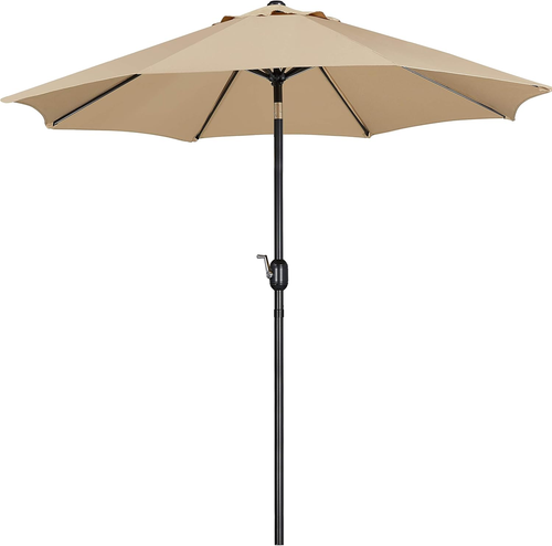 9FT Patio Umbrella Outdoor Umbrella Patio Yard Market Table Sun Shade Push Butto