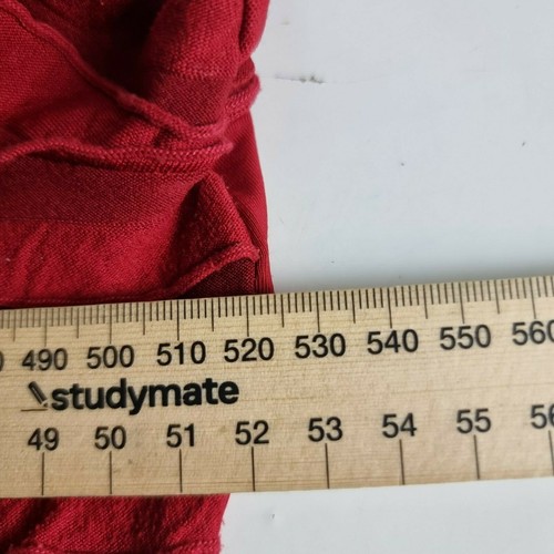 TABLE EIGHT Women Top Size XL Red Ruffle Stretch Knit Short Sleeve Round Neck - Picture 7 of 12