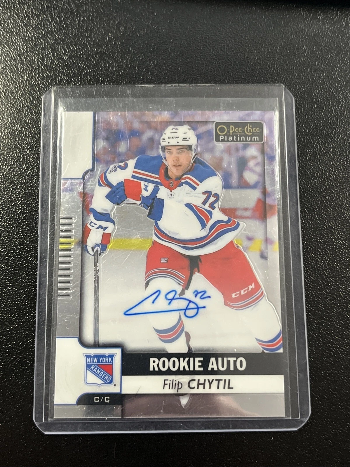 2017-18 O-Pee-Chee Platinum Filip Chytil Rookie Auto New York Rangers