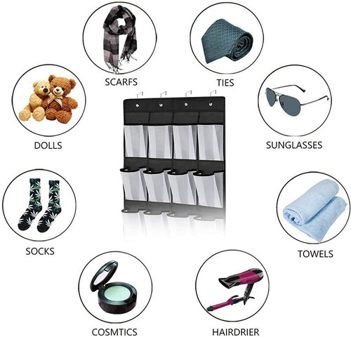 24 Pockets Over Door Hanging Shoe Rack Storage Hanger Space Saver Organiser Tidy - Picture 12 of 53