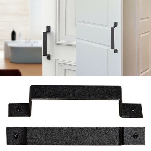 Heavy Barn Door Pull Handle Duty Black Iron Hot Bed Sliding Garage Gate Shed - Picture 8 of 12