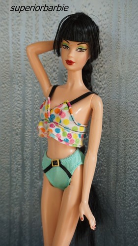 BARBIE BEACH FASHIONS Polka Dot Buckle Strap Bikini - Picture 3 of 3
