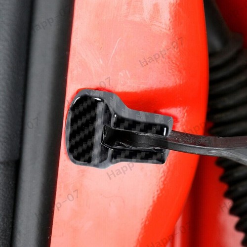 For 2015-2022 Ford Mustang ABS Carbon Fiber Door Stopper Buckle Cover Protector - Picture 12 of 12
